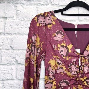 FREE PEOPLE Purple Morning Light Mini Dress Size 4